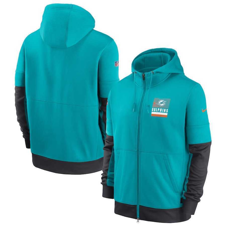 Men's Miami Dolphins New 2020 Nike Aque Black Fan Gear Mascot Performance Full Zip Hoodie,We sell and wholesale Men's Miami Dolphins New 2020 Nike Aque Black Fan Gear Mascot Performance Full Zip Hoodie on line form chian!